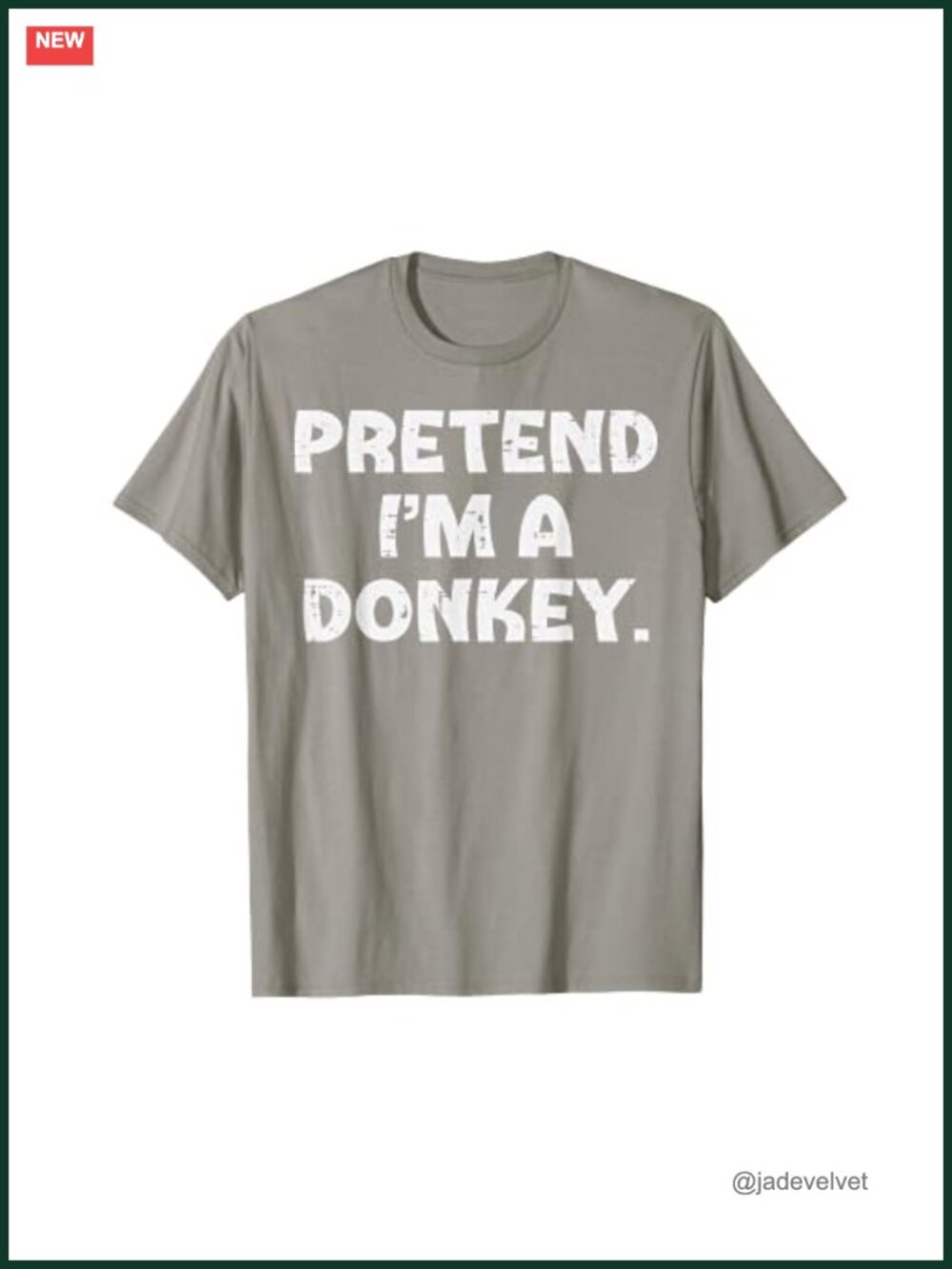 Halloween Pretend I'm A Donkey Funny Costume T-Shirt Classic Fit